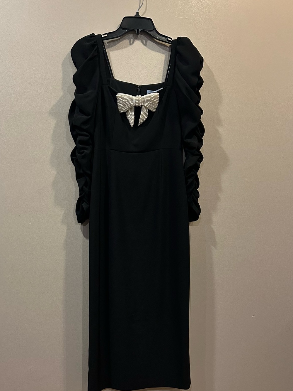 Antonio Melani Elana Crepe Pearl Bow Dress